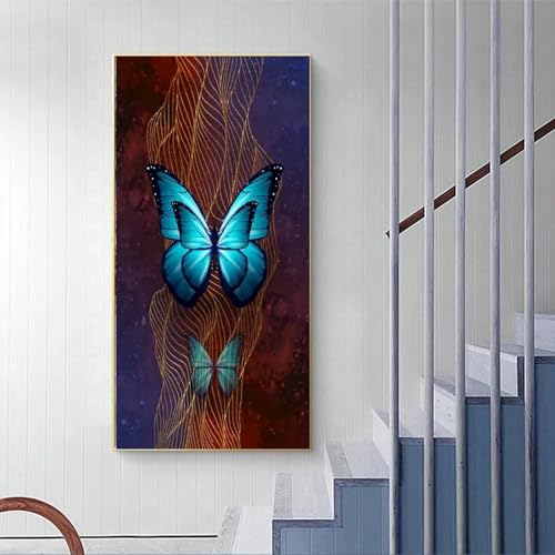 Affiche de papillon moderne pour salon : une toile abstraite chic