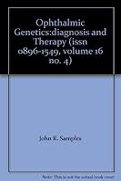 Ophthalmic Genetics:diagnosis and Therapy (issn 0896-1549, volume 16 no. 4) B000OITFM2 Book Cover