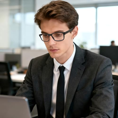 Image of Henotin 5 Pack Reading Glasses for Men, Blue Light Readers for Men, Spring Hinges Computer Eye Glasses