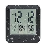 Digital Shower Clock Waterproof,Bathroom Extra Large LCD Screen Wall Clock Timer,Countdown,Moisture Proof,Anti...