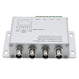LckCryspho 4チャネルパッシブUTPコンバーター – BNC接続対応 監視カメラ用ツイストペアトランシーバー 簡単設置で配線コスト削減