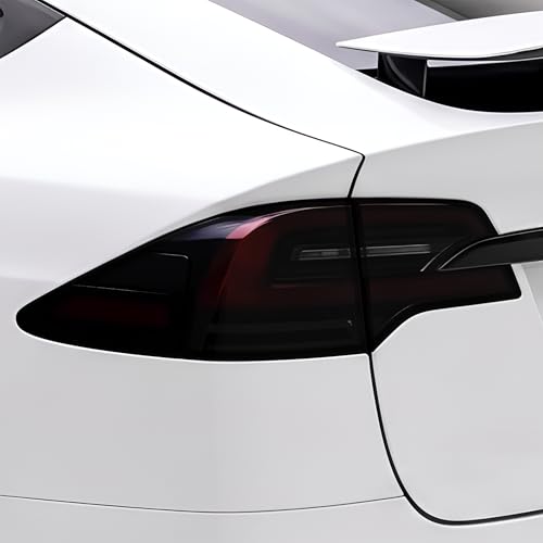 BOGAR TECH DESIGNS Full Rear Taillight Reflector Sidemarker Tail Light Tint Kit Compatible with Tesla Model X 2022-2025, Dark Smoke