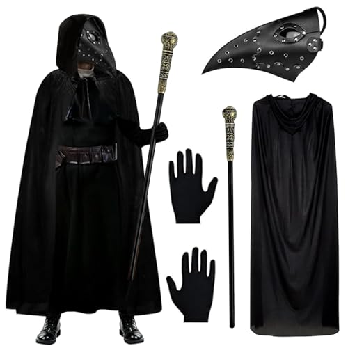 Masque médecin de la peste et costume complet pour soirée Halloween