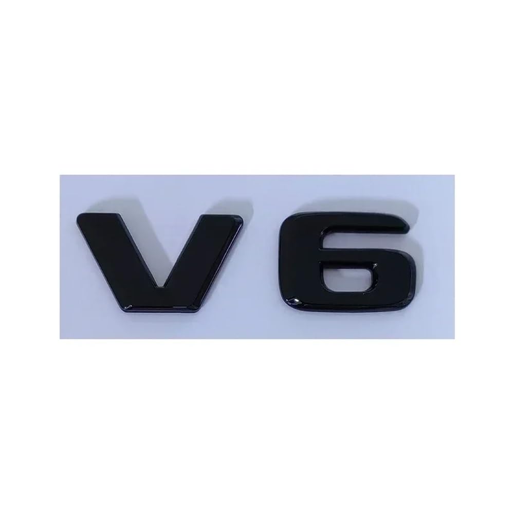 YTQMoreBNZ YYDStes ABS V6 Letters Car Fender Emblem Badge Stickers Decals Compatible With Mercedes Benz W204 C280 ML SLK 320