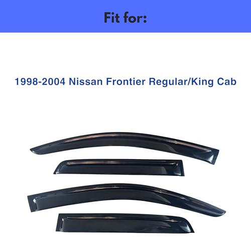 Image of IG Window Visors Fit for 1998-2004 Nissan Frontier Standard /King Cab, Out-Channel Rain Guards Vent Wind Deflectors 2PC, Truck Accessories for 98-04 Frontier Standard /King Cab