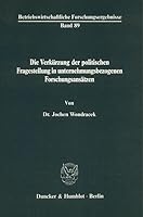 Die Verkurzung Der Politischen Fragestellung in Unternehmensbezogenen Forschungsansatzen 3428062248 Book Cover