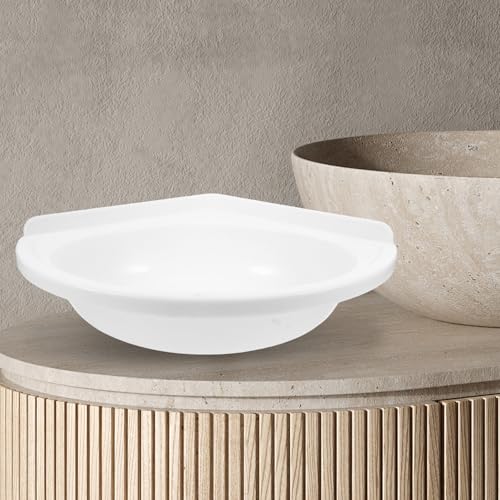 Lavabo d'angle de bureau compact support mural plastique robuste - 8