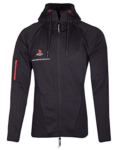 Sudadera con cremallera de Playstation, producto oficial Negro M