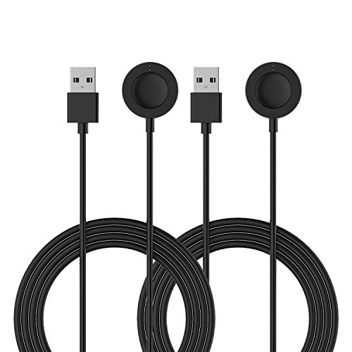 Compatible with Michael Kors Access Gen 6/5/4 Watch Charger, 3.3ft Replacement Rapid Magnetic Charging Cable（NOT for Gen 3 2 1）(Black&Black)