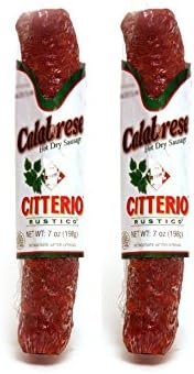 Calabrese Hot Dry Sausage 7 Oz Salumeria _ 2 - Pack
