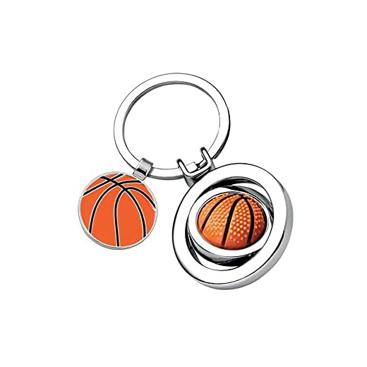 Amikado Porte-clés Ballon de Basket personnalisé par Gravure Laser