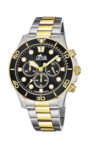 LOTUS Reloj Hombre Analógico de Acero Inoxidable 316l Multicolor   Movimiento de Cuarzo   Cronógrafo   Cristal Mineral de Alta Resistencia   Resistente al Agua 10 ATM 18757/2 Excellent