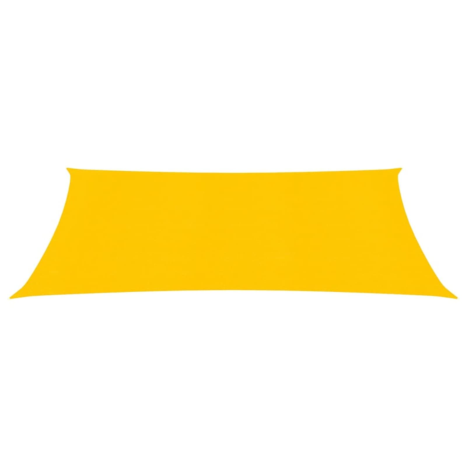 Homgoday Żagiel przeciwsłoneczny 160 g/m², żółty, 3 x 4 m, HDPE, prywatny namiot zewnętrzny