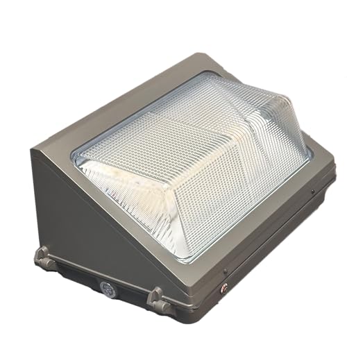 E2 LIGHTING 80W Non-Cutoff LED Wall Pack with Emergency Battery