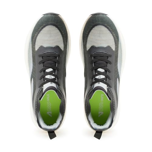 Image of BoldFit Running Shoes for Men - Anti-Slip Sports Shoes With Soft Sole Extra Grip for Running, Jogging, Regular Gym - Black-Grey UK 9