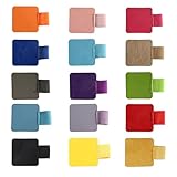 Jiujuda9 15 Stück Stiftschlaufe Selbstklebender Leder Stifthalter Notizbuch, PU Leder Stiftringhalter, elastischer Pen Loop Holder, Stiftehalter für Notizbuch Tagebuch Kalender, 15 Farben