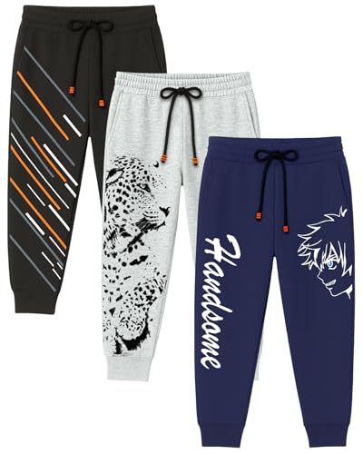 Image of Kuchipoo Boys Regular Fit Track Pants - Pack of 3