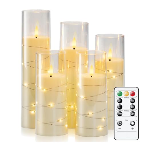 Bougies de décoration d'intérieur sans risque de feu ni cire coulante