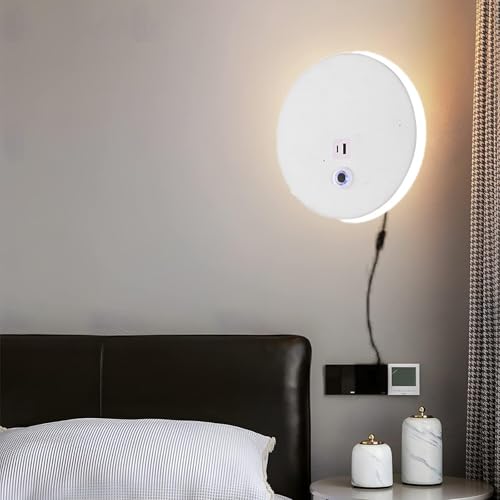 Aplique de pared LED regulable con interruptor táctil y puerto USB 6