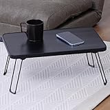 山善(YAMAZEN) ローテーブル 折りたたみ 幅45×奥行30×高さ20cm コンパクト ミニ 折れ脚 簡易タイプ 一人暮らし 完成品 ブラック MLT-4530(GBK)