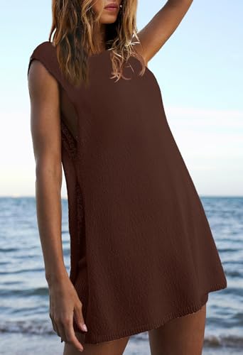 SENSERISE Womens Summer Sweater Sets 2 Piece Beach Vacation Outfits Top Shorts Ribbed Knit Lounge Sets3