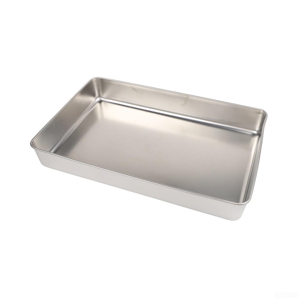 Tiramisu Edelstahl Rechteckig mit Deckel – Antihaftbeschichtet Backrahmen Verstellbar für Schichtkuchen Lasagne 33x29cm(44)