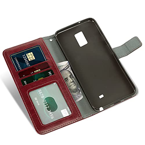 Étui en cuir marron Galaxy Note 4 finition portefeuille - 2