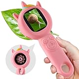 Kids Microscope- 500x Magnification,16X Zoom,Handheld Microscope for Kids with HD Cam,Portable Science Learning Tool,Christmas Birthday Gifts for Boys Girls Aged 3-12 (Pink)