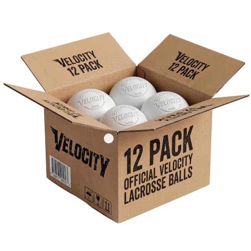 Velocity Practice Lacrosse Balls - 1 2 3 6 12 18 24 36 60 and 120 Packs - Official Size and Weight - White