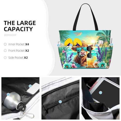 Bolso de playa impermeable grande para mujeres miniatura 4