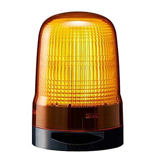 パトライト(PATLITE) 表示灯 SL10-M1KTB-Y Φ100 DC12~24V 発光パターン(3種) 黄色 ブザー付 2点穴式取付 プッシュイン端子台