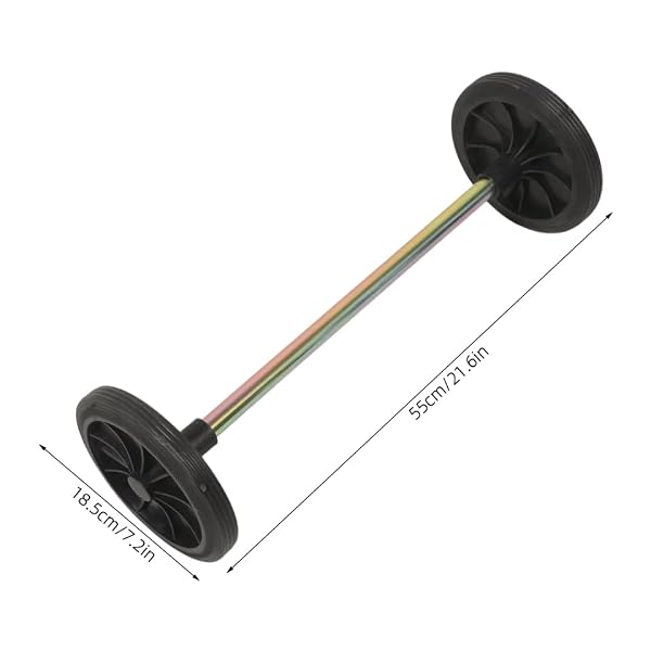Operitacx Trash Can Wheels Replacement Kit, 2 Wheels & 22" Axle by Operitacx - Used condition - Image 3