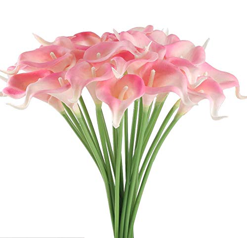 10 Piezas Artificiales Cala Lirios, Arreglos Florales de Bricolaje Elegante DecoracióN de Flores Para Ramo de Flores Nupciales, Boda, Hogar, Sala de Estar, Festival, DecoracióN de Fiestas