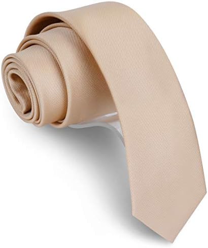 Gusleson 2.4" (6cm) Solid Color Slim Tie Skinny Necktie for Men