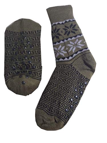 Meia Térmica Masculina Antiderrapante Forrada Lã Quentinha