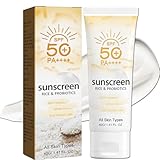 ASMAYSA Rice Probiotics Facial Sunscreen Spf 50, Gentle Sun Screen for Face and Body, Sun Skin Protector Moisturizer, Korean Rice Skin Care Sun Protector Cream, SPF 50 Water Resistant Face Sun Screen
