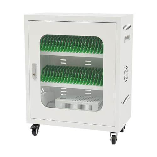 Uphilltool 40-Port Cell Phone Charging Station, Mobile Phone Charging Cabinet with Wheels & Lock, Cell Phone Locker Cellphone Storage Cabinet for Office Classroom Conference Rooms