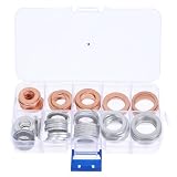 Ölablassschrauben Dichtungssatz aus Aluminium und Kupfer, 1 Box