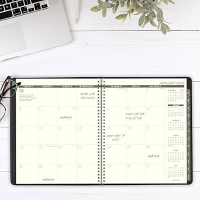 AT-A-GLANCE 2026 Planner, Monthly, 9 x 11, Large, Recycled, Black (70260G0526)