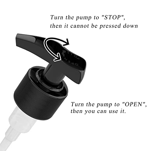 Ezebesta 4 Pieces 500ml Soap Lotion Pump Dispensers with Labels Bathroom Brown Dispenser Bottles with 22 Stickers - Cosy Home Interiors Ezebesta 4 Pieces 500ml Soap Lotion Pump Dispensers with Labels Bathroom Brown Dispenser Bottles with 22 Stickers - Image 5