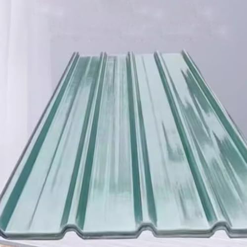 2mm Thick FRP Daylighting Panels,Clear Roof Sheet,1/3/4/6/8/10/12/15/18 Pcs Corrugated Roofing Sheets,Fiberglass Daylighting Panels,Greenhouse Rainproof Board,Easy to Cut (0.9x0.6m/35x24in,1 Pcs)