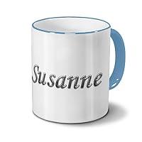 Personalisierte Tasse „Susanne“ – Motiv Color Paint, 200 Ml, Spülmaschinenfest