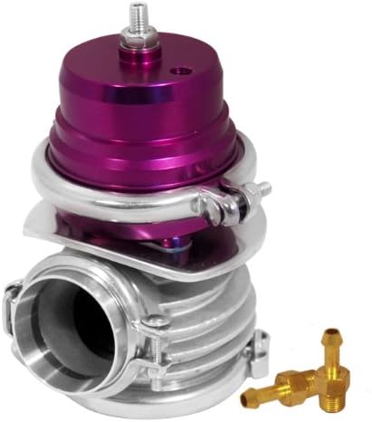 UNIVERSAL 50MM WASTEGATE V-BAND TURBO CHARGER EXTERNAL MOUNT + INTERNAL SPRING (PURPLE)
