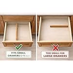 Adjustable Bamboo Drawer Dividers – SMALL SIZE, Expandable 12–16 inch – Spring Loaded Drawer Organizer for Kitchen, Dresser, Bathroom, Bedroom, Desk – 6-Pack - Image 3