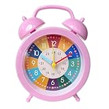 Apprendre l'heure réveil: la couleur sur le cadran aide à distinguer les heures, les minutes