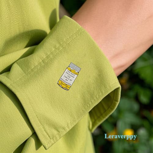 Image of Enamel Pin,You HAVE EXCEEDED THE LIMITS OF MY MEDICATION Lapel Pin,Humorous Yellow Bottle Pill Badge Sarcastic Office Humor Brooch Stress Release Jewelry Gift for Teens Friends DIY Decor