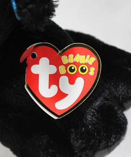 Ty 37191 - Tracey, Hund mit Glitzeraugen, Beanie Boos, 15 cm, schwarz,