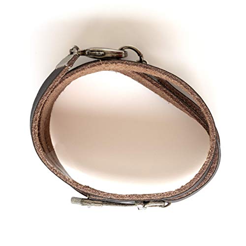 Men's Wide Anchor Bracelet, Brown Leather & Silver Plated Brass Bracelet, Sailor Oceanic Wrap Bracelet For Men, Handmade Tribal Boho Surfer Jewelry For Guys By Magoo #TOP3