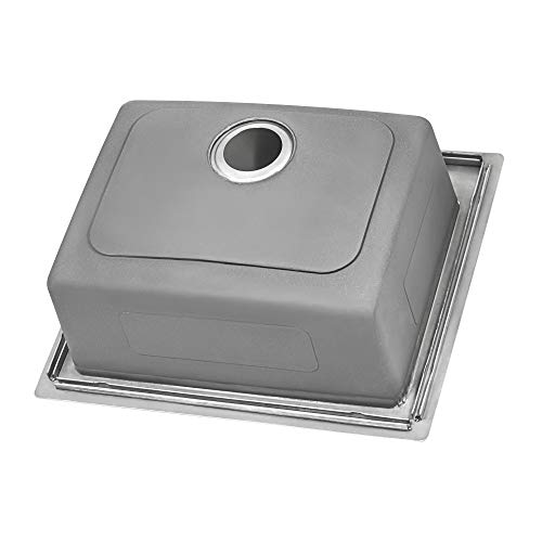 Ruvati 23 x 20 inch Drop-in Topmount Bar Prep Kitchen Sink 16 Gauge Stainless Steel Single Bowl - RVM5923 by Ruvati - Image 6