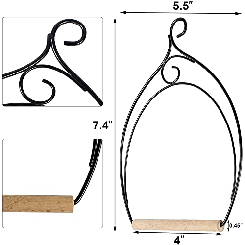 Winemana Set Of 3 Hummingbird Swings, Rust Resistant Metal Frame, Wooden Dowel, Attach To Bird Feeders, Perfect For Hanging Indoor Office Outdoor Trunk Lawn Patio Garden (7.4" X 5.5") #TOP2